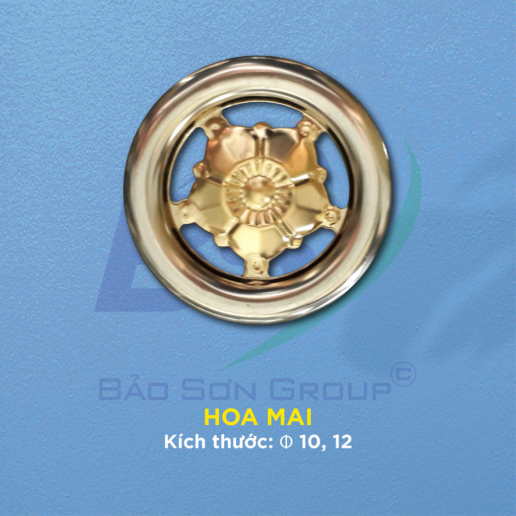 Hoa mai trang trí inox BẢO SƠN Inox sáng bóng phi 10, 12