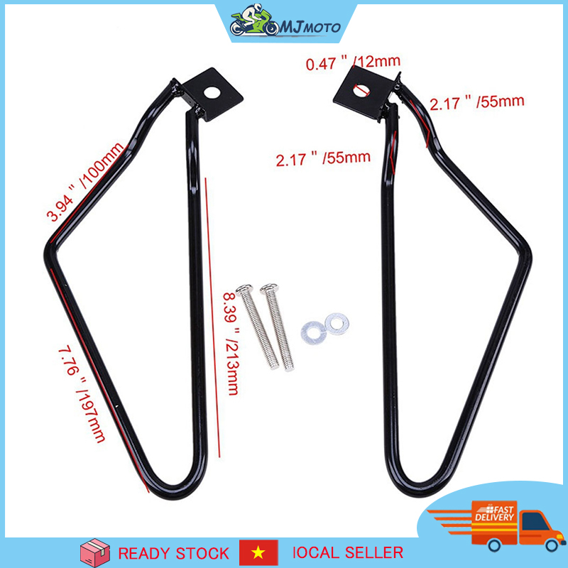 Pát thép lắp túi treo dùng xe mô tô xe máy Harley 883 Yamaha Honda