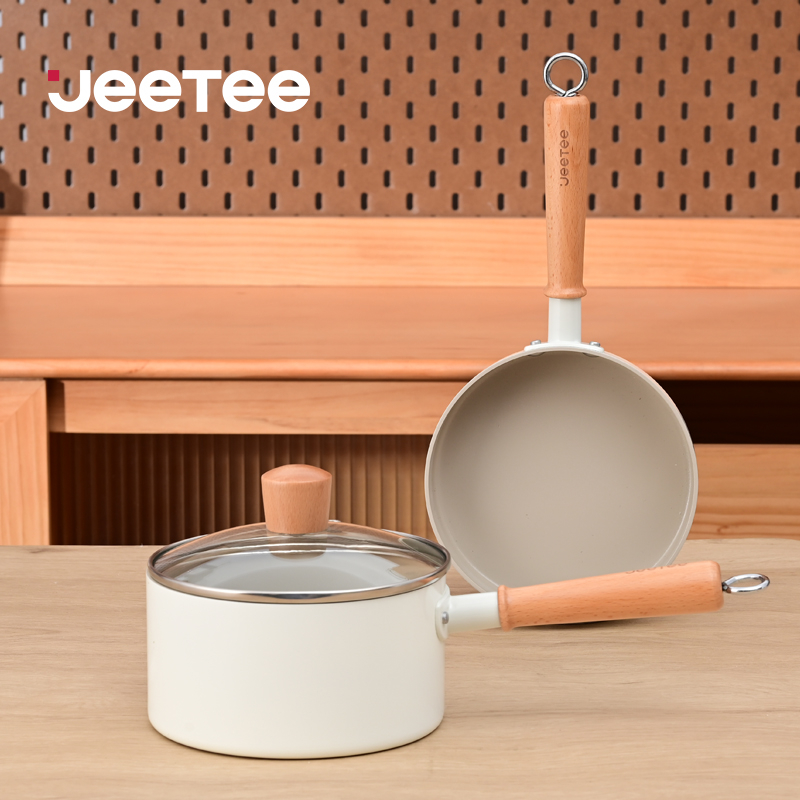 JEETEE Chảo chống dính đày từ cao cấp 16cm Chảo đáy từ vân đá