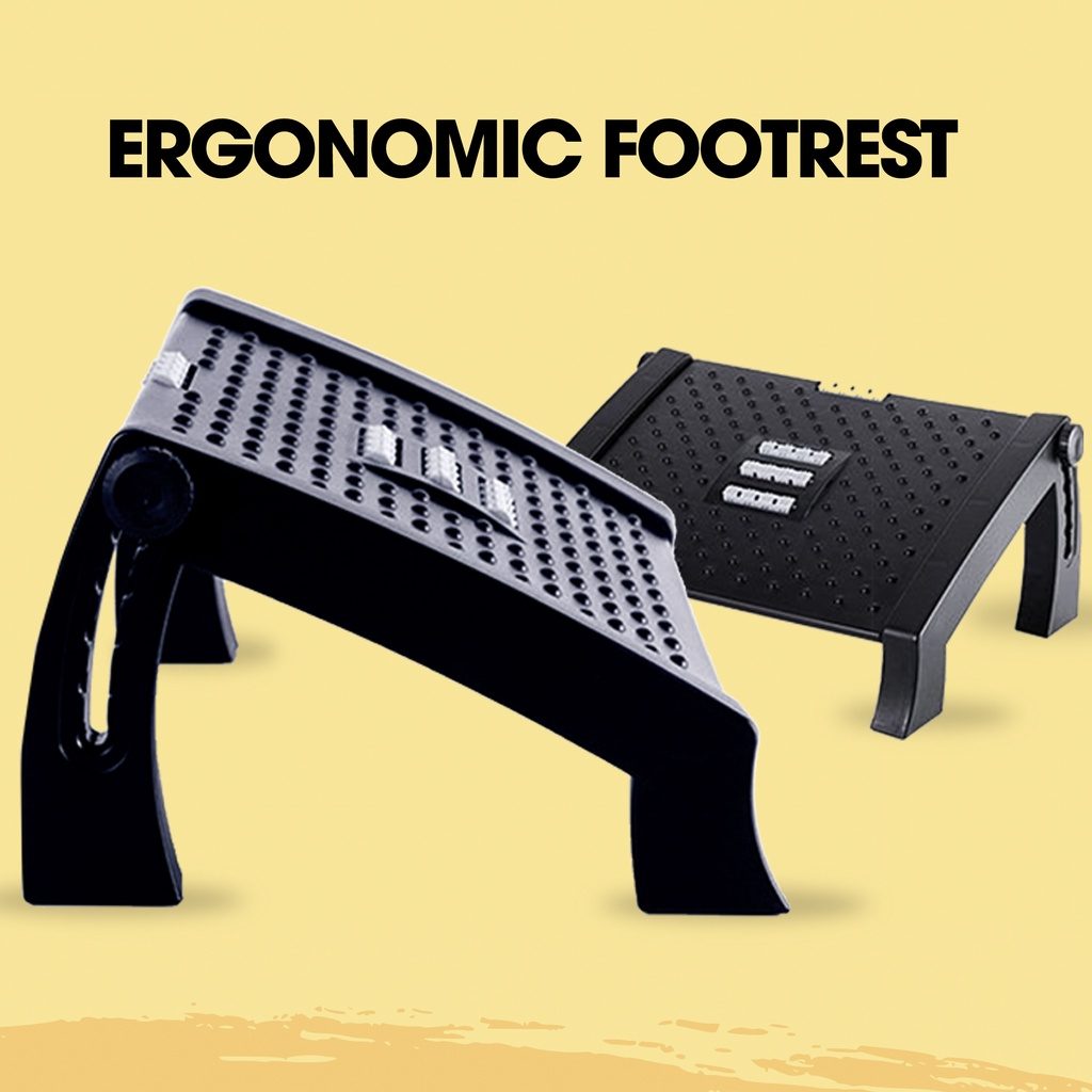 Ergonomic Footrest Ghế Gác Chân Công Thái Học, Ghế Kê Chân Văn Phòng Chất Liệu Nhựa ABS Cao Cấp Bảo Hành 30 Ngày