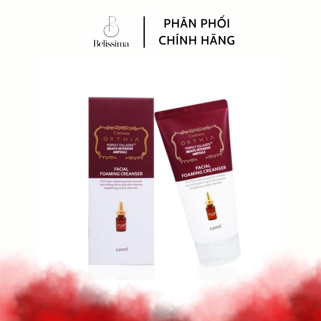 Sữa Rửa Mặt Collagen Orthia Coreana Orthia Perfect Collagen 28Days Intensive Ampoule Foam Cleanser Thương hiệu: Coreana