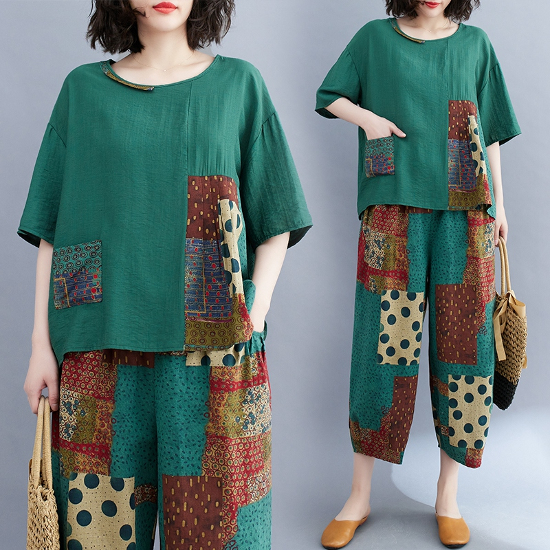 B182 Sét đồ bigsize dáng suông,quần dáng lửng thời trang