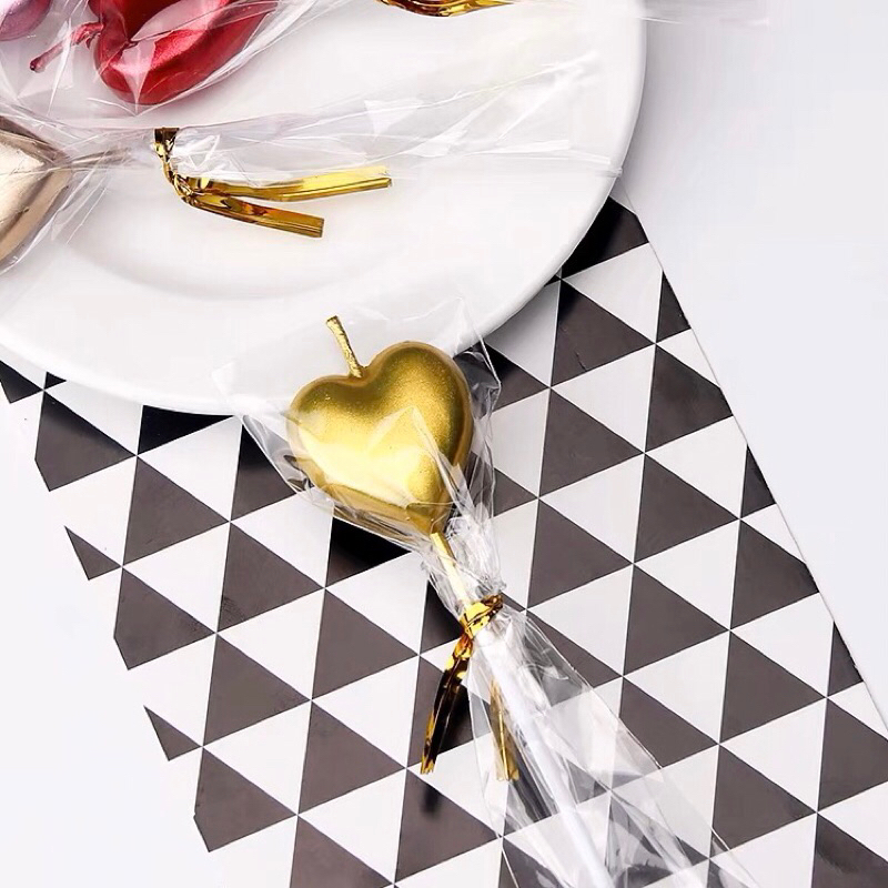 NẾN SINH NHẬT HÌNH TRÁI TIM , NẾN TRANG TRÍ CUTE PHỤ KIỆN BÁNH KEM HAPPY BIRTHDAY VÀNG, HỒNG, ĐỎ, BẠC