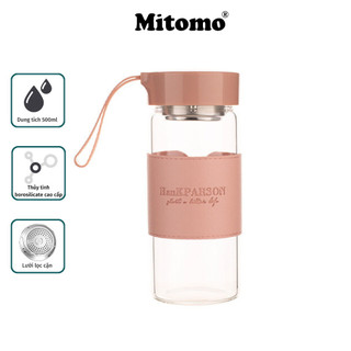 Bình thủy tinh cao cấp đựng nước detox, đựng nước trái cây HanKPARSON 500ml - Hàng chính hãng