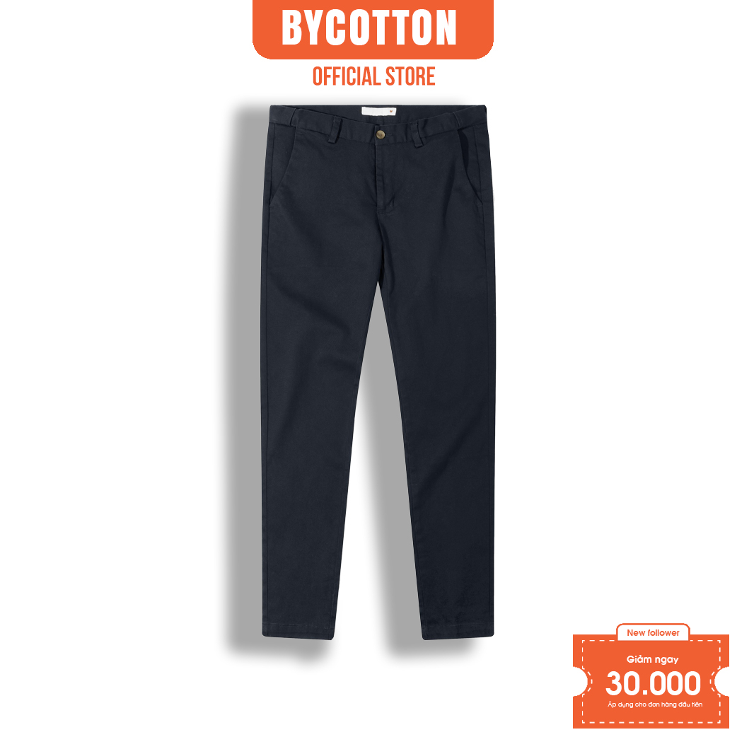 Quần Kaki Dài Nam Xanh Đen BY COTTON Navy Kaki Chinos 2.0