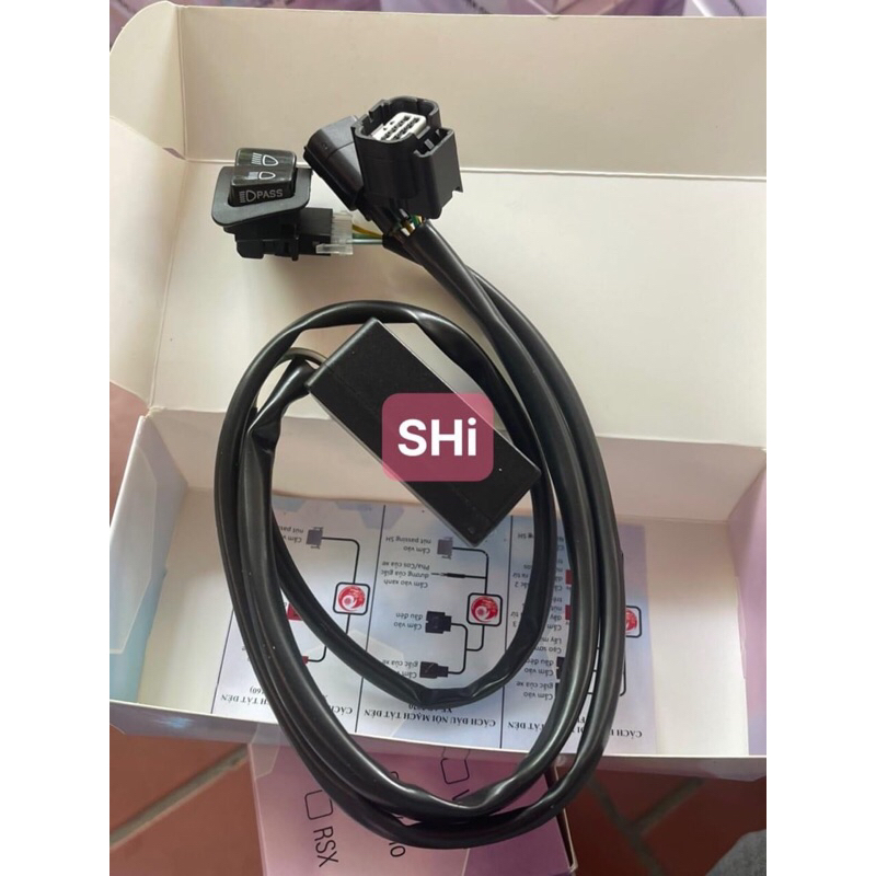 Bộ mạch tắt mở đèn kèm công tắc passing cho xe SHI đời mới full Giắc Cắm bảo hành 1 năm lỗi 1 đổi 1