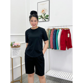 [ROSACA] Quần Ngố Ngang Gối Kaki Nữ Lưng Thun Có Dây Kéo Đẹp, Giá Rẻ