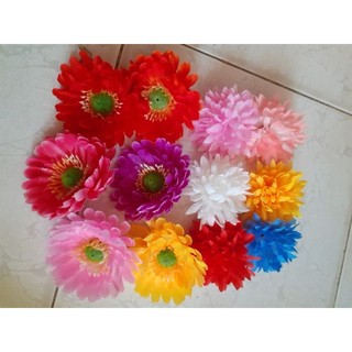 Đầu bông hoa lụa cúc xù