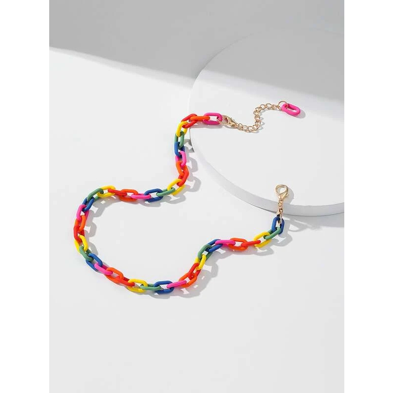 Dây chuyền vòng cổ chocker nhiều màu pastel và đậm