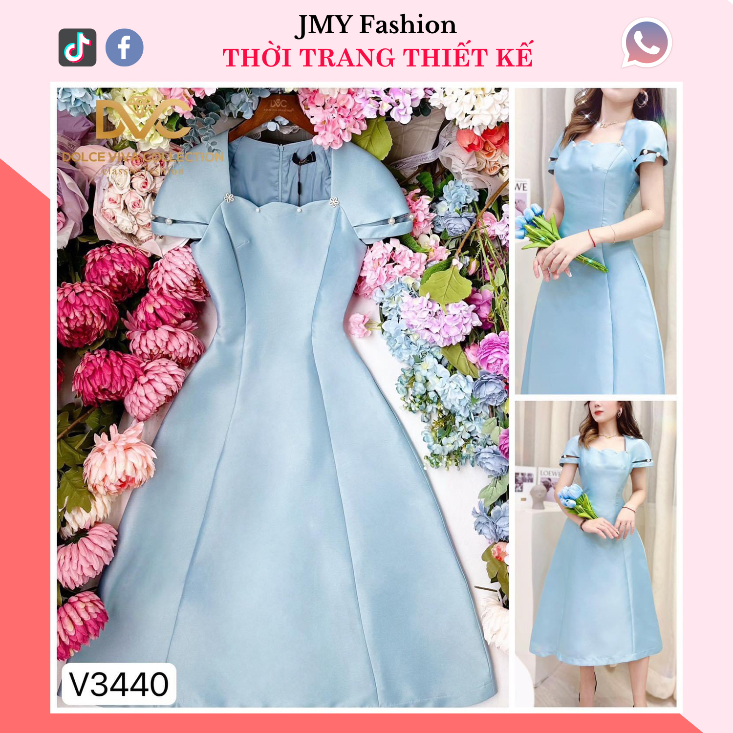 váy đầm tafta dáng dài nữ tính