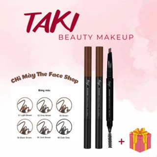Chì Kẻ Mày 2 Đầu THE FACE SHOP TFS Designing Eyebrow Pencil 0.3g [02- 03- 04- 05- 06]
