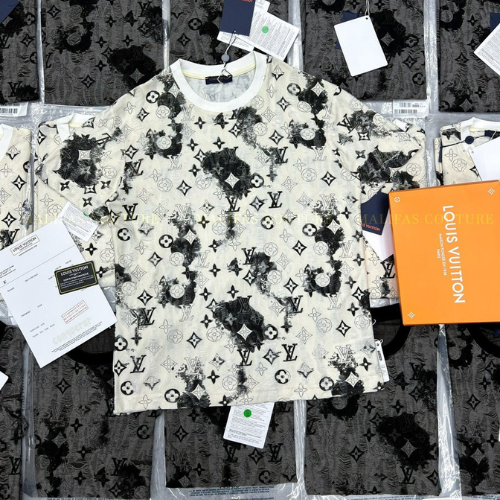 Áo Thun Cotton Nam Thiết Kế Rách 2 Lớp In Logo Siêu Đẹp, Áo Phông Cotton Nam Form Rách Siêu Mát