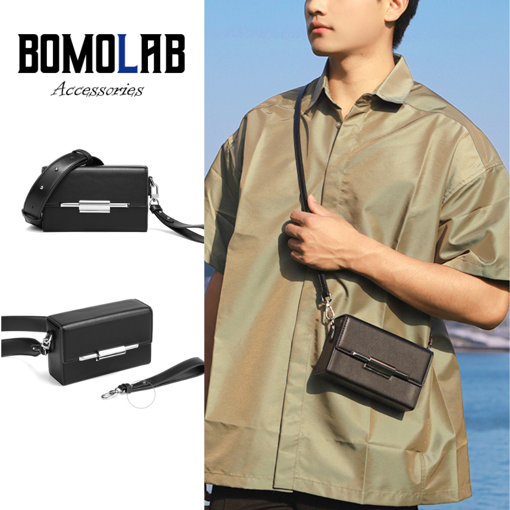 Túi hộp vuông đeo chéo mini nam nữ da thật cao cấp form siêu cứng cáp lịch sự sang trong thời trang BM40 - BOMO