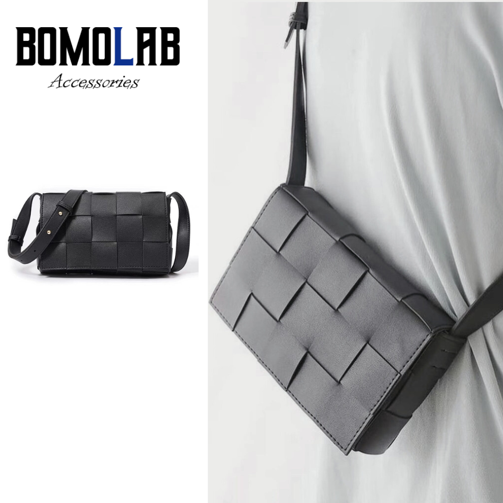 Túi xách đeo chéo đeo vai hộp vuông da PU cao cấp đan cách điệu thời trang dày 0.4cm cho nam và nữ - Bomo.
