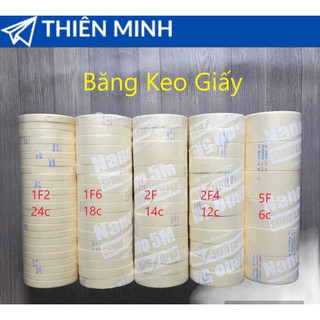 Băng keo giấy nguyên cây 1f2, 1f6, 2f, 2f4, 5f