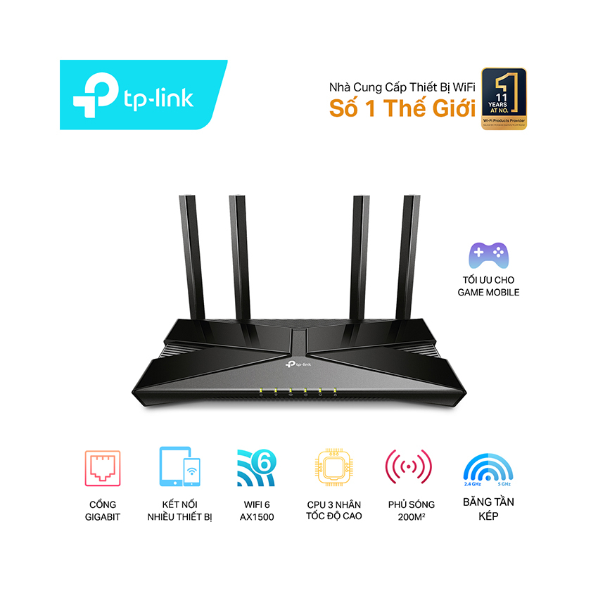 Thiết bị mạng Wifi 6 TP-Link Archer AX10 | Router Wi-Fi 6 AX1500