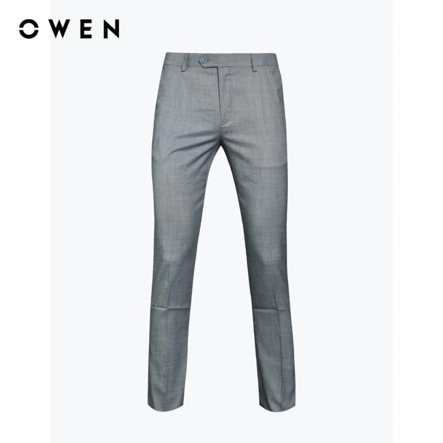 Quần tây Nam Owen Slim Fit màu xám chất liệu TR/Spandex - QS22419