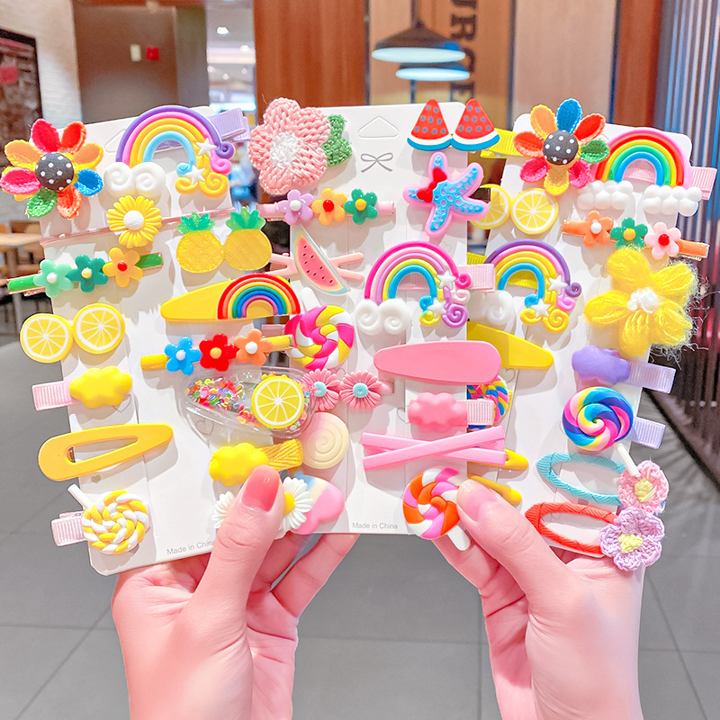 Set 14 Kẹp Tóc Trẻ Em Cute, Đáng Yêu Cho Bé Gái Nhiều Hình, Nhiều Màu