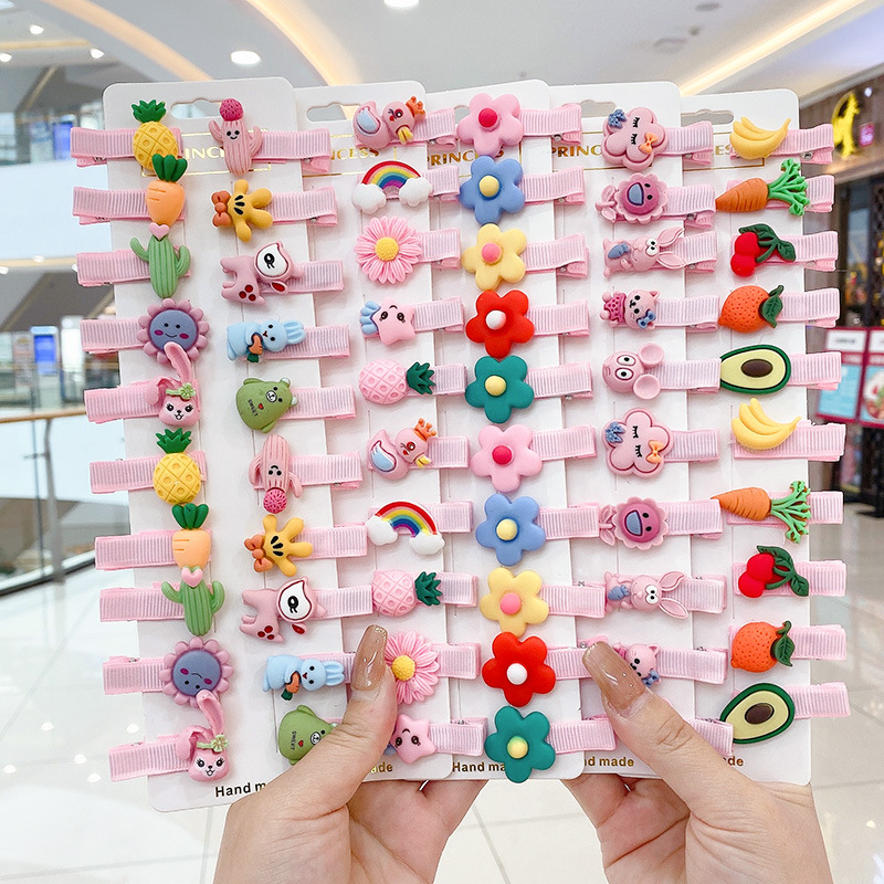 Set 14 Kẹp Tóc Trẻ Em Cute, Đáng Yêu Cho Bé Gái Nhiều Hình, Nhiều Màu