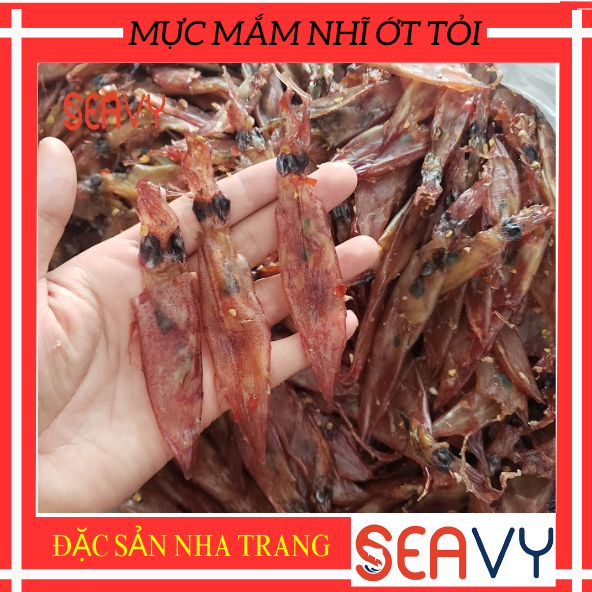 🦑 Khám Phá Mực Tẩm Mắm Nhĩ Ớt Tỏi 500g- Hương Biển Cả Nha Trang từ Seavy! 🌊