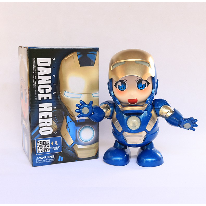 ĐỒ CHƠI ROBOT SIÊU ANH HÙNG NHẢY MÚA SIÊU VUI NHỘN, CÓ ĐÈN NHẠC