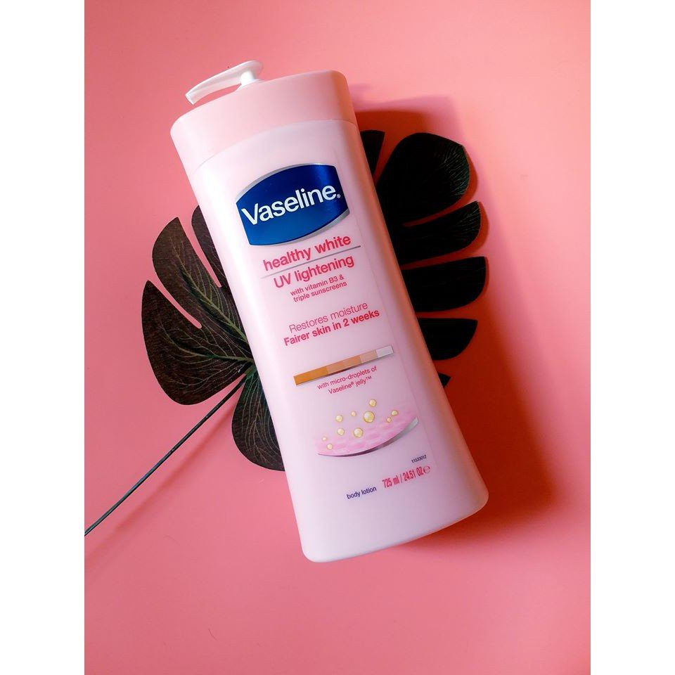 Sữa Dưỡng Thể Vaseline Healthy White UV Lightening Body Lotion 725ml . Giúp Dưỡng Trắng Dưỡng Ẩm Phù Hợp Cho Mọi Loại Da