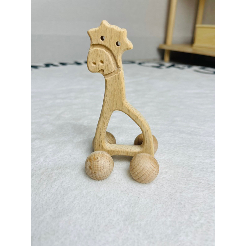 Bộ 6 xe Con Thú cho bé từ 6 tháng xe gỗ xe đồ chơi cho bé