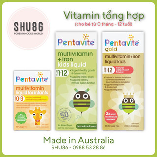 [SHU86] Pentavite Multivitamin iron - Vitamin tổng hợp và sắt cho bé