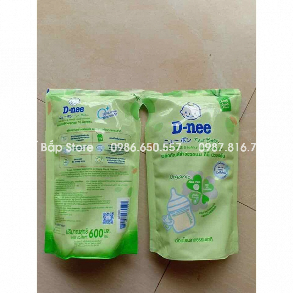 Nước Rửa Bình Sữa Dnee Organic Thái Túi 600ml An Toàn Cho Bé