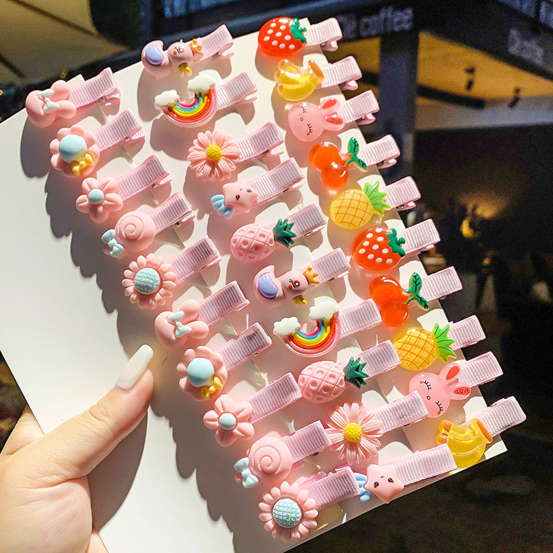 Set 14 Kẹp Tóc Trẻ Em Cute, Đáng Yêu Cho Bé Gái Nhiều Hình, Nhiều Màu