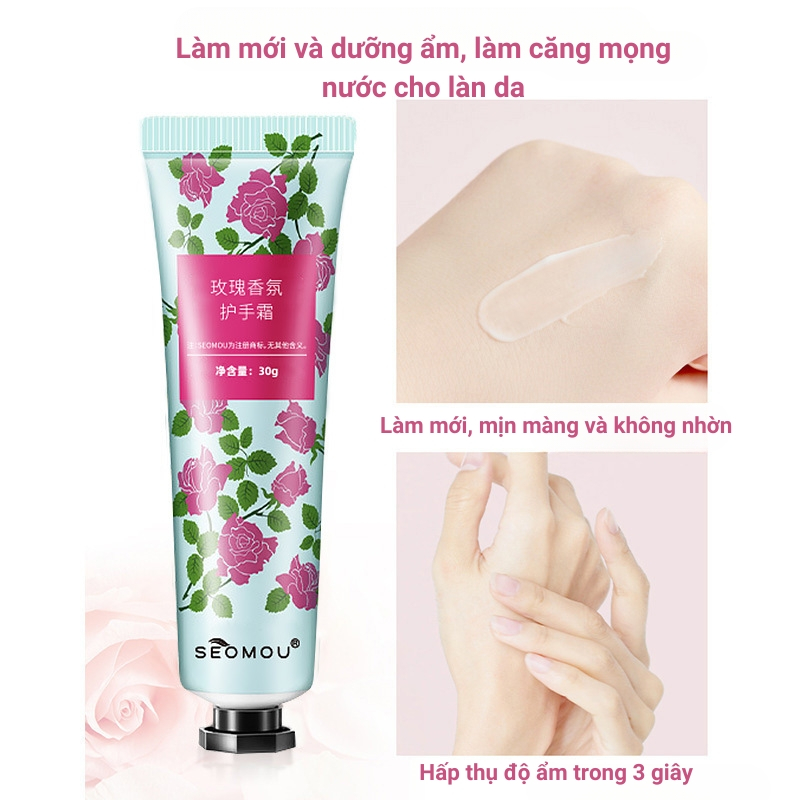 Kem Dưỡng Da Tay SEOMOU Chính Hãng Hàn Quốc Chiết Xuất Thực Vật Hương Hoa Quả Trái Cây Dưỡng Ẩm Da Trắng Mịn Màng