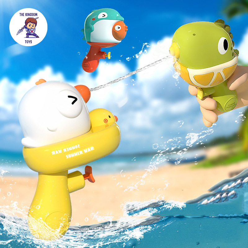 Súng Nước Mini Khủng Long, Gà Siêu Nhân, Hươu, Vịt Siêu Nhân, Cá Mập, Cá Nóc, Cá Sấu, Sâu Larva Đồ Chơi Mùa Hè Cho Bé
