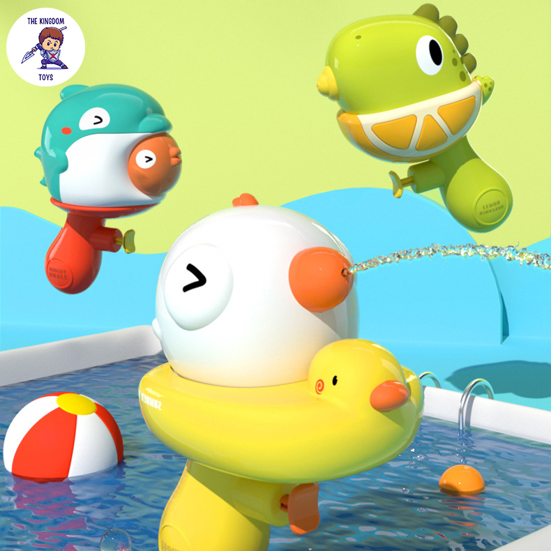 Súng Nước Mini Khủng Long, Gà Siêu Nhân, Hươu, Vịt Siêu Nhân, Cá Mập, Cá Nóc, Cá Sấu, Sâu Larva Đồ Chơi Mùa Hè Cho Bé