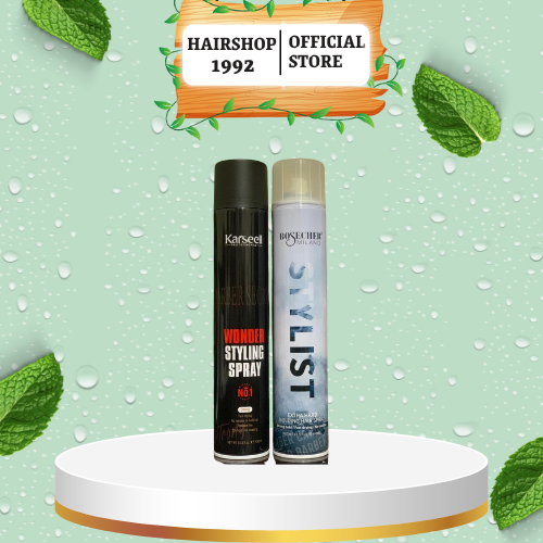 Gôm xịt tóc Karseell 400ml chính hãng gôm karseell giữ nếp tạo kiểu tóc nam nữ hương nước hoa| HAIRSHOP_1992