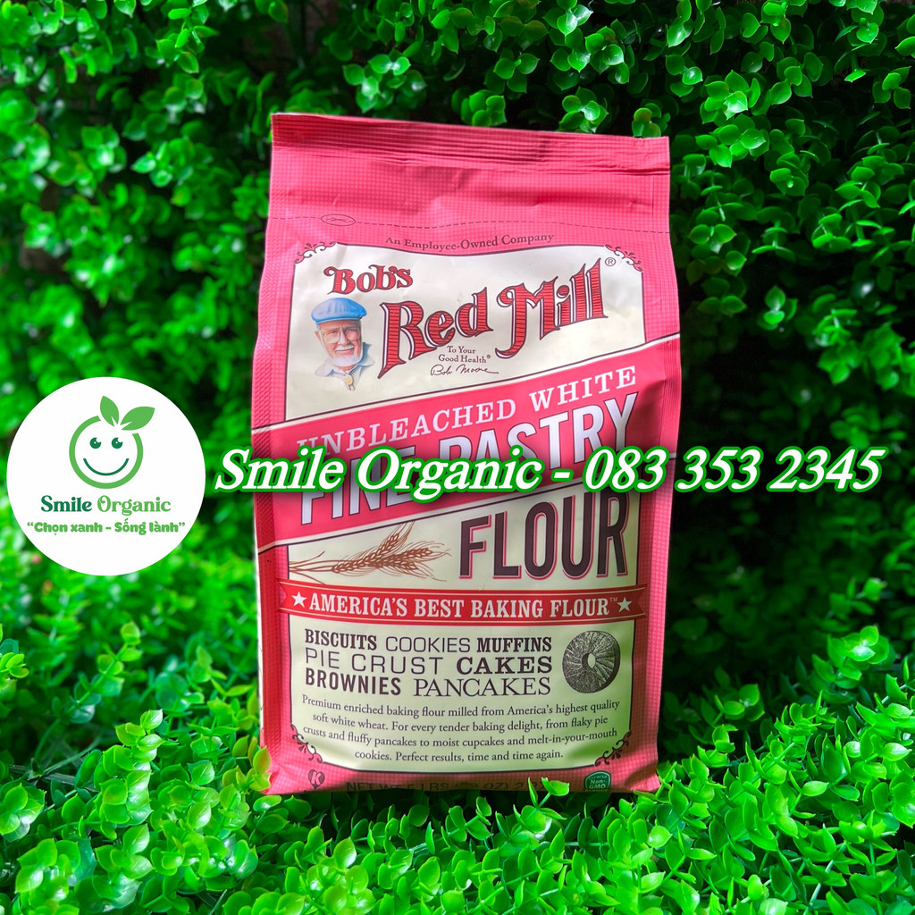 Bột mì mềm không tẩy (bột cake, bột số 8) Bob's Red Mill 2.27 kg /1kg/500g - Date: 3/6/2025 - Nhà hữu cơ