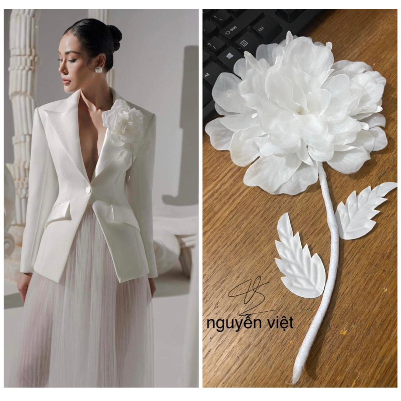 Hoa thủ công bông to