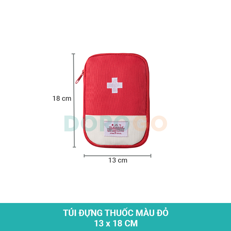 Túi y tế đựng thuốc du lịch đa năng DOROGO nhiều ngăn đi dã ngoại công tác size to OW