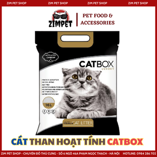 Cát vệ sinh Than hoạt tính Catbox cho mèo siêu khử mùi bao 16L - Cát Box