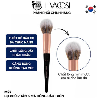 Cọ Phủ Phấn & Má Hồng Đầu Tròn Vacosi Blush & Powder Brush M27