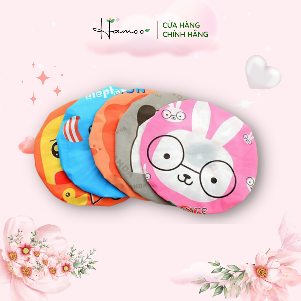 Mũ Ủ Tóc HAMOO Chống Nước Nhiều Màu Xinh Xắn Giao Màu Ngẫu Nhiên