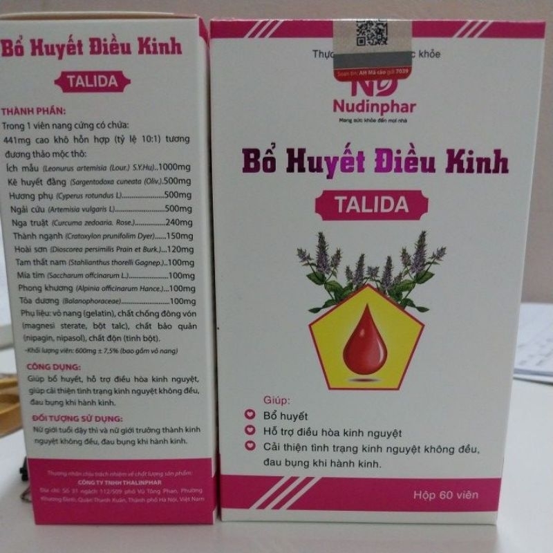 BỔ HUYẾT ĐIỀU KINH TALIDA