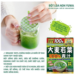 Bột lúa non 100 gói tặng cốc  Hàng nội địa Nhật ( Trà  tặng cốc  )