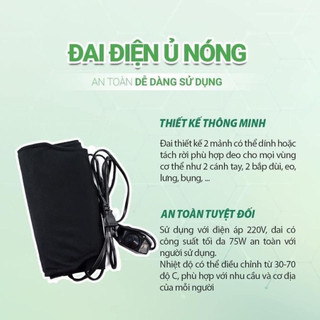 Đai quấn nóng quấn bụng, quấn tay, đùi Heating Pad giảm béo, giảm mỡ bụng, bắp tay, bắp chân