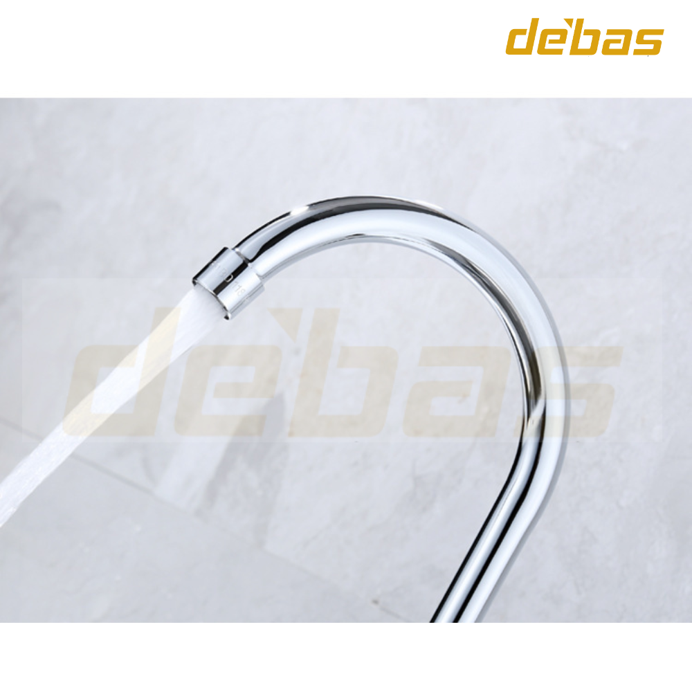 Vòi rửa chén bát xoay 360 độ cao cấp inox 304 bóng tròn lạnh Debas V7103Y