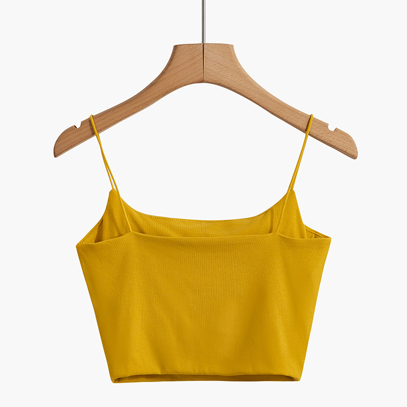 Áo Croptop Sát Nách Hai Dây In Chữ Dáng Ôm Có Mút Nâng Ngực Quyến Rũ Thời Trang Sugal TOP NU 079V6