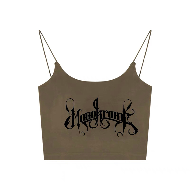 Áo Croptop Sát Nách Hai Dây In Chữ Dáng Ôm Có Mút Nâng Ngực Quyến Rũ Thời Trang Sugal TOP NU 079V6