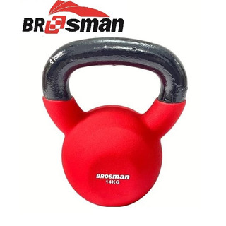Tạ ấm 14Kg Brosman nhập khẩu chính hãng cao cấp,Tạ chuông nguyên khối bọc cao su 14kg,Tạ squat 14kg,Tạ bình 14kg