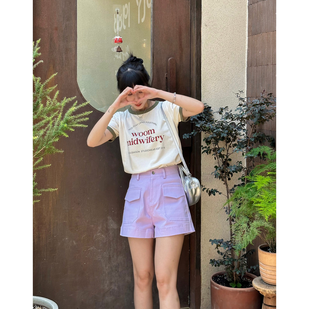 Áo thun phối viền THE CIU - Midwifery Baby Tee