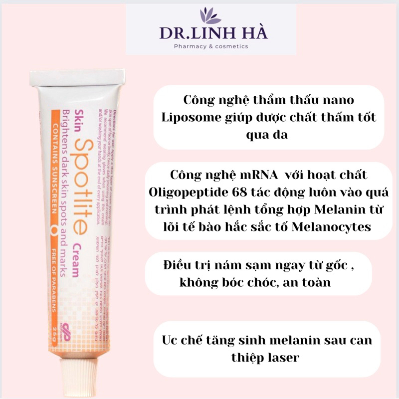 Kem nám Spotlite công nghệ mArn Liposome giảm nám hiệu quả