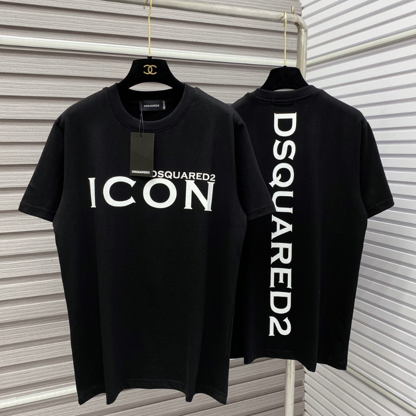 Áo Phông Nam Nữ ICON_DSQUARED2 Phiên Bản Hoạ Tiết Dọc Sau Lưng Áo. Áo Thun DSQ2 Unisex Form Rộng Hàng Siêu Cấp New 2023 | BigBuy360 - bigbuy360.vn